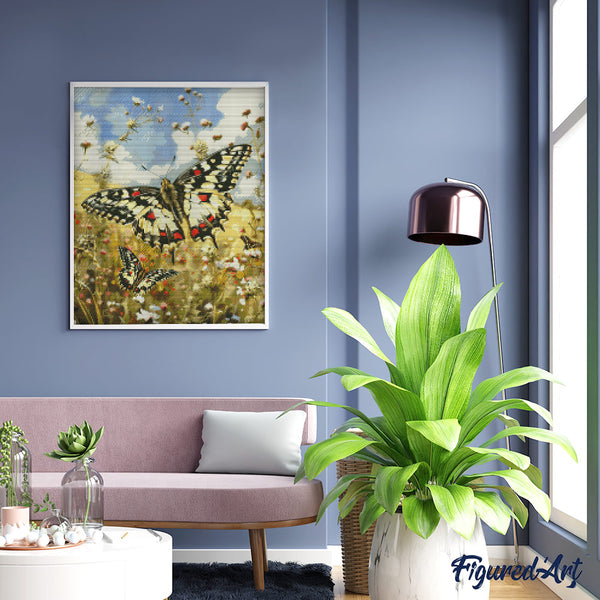 Diamond Painting - Proserpina Butterfly and Wildflowers