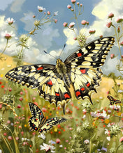 Load image into Gallery viewer, Diamond Painting - Proserpina Butterfly and Wildflowers