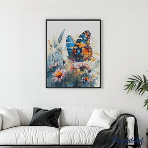 Diamond Painting - Butterfly and Flowers