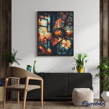 Load image into Gallery viewer, Diamond Painting - Butterfly and Cherry Blossoms