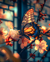 Load image into Gallery viewer, Diamond Painting - Butterfly and Cherry Blossoms