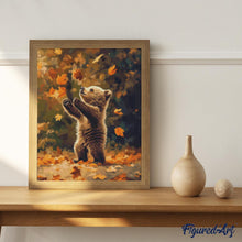 Load image into Gallery viewer, Diamond Painting - Bear and Falling Leaves