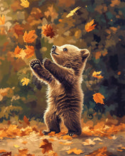 Load image into Gallery viewer, Diamond Painting - Bear and Falling Leaves