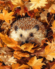 Load image into Gallery viewer, Diamond Painting - Hedgehog in Fall Leaves