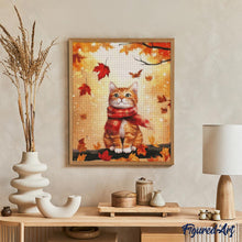 Load image into Gallery viewer, Diamond Painting - Cozy Fall Cat