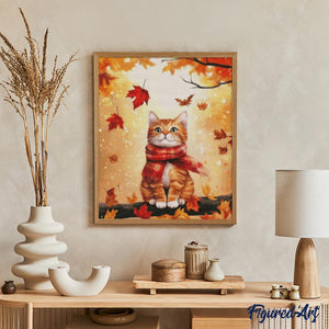 Diamond Painting - Cozy Fall Cat