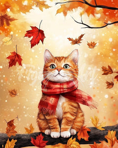 Diamond Painting - Cozy Fall Cat