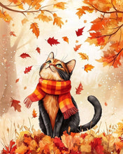 Load image into Gallery viewer, Diamond Painting - Playful Fall Cat