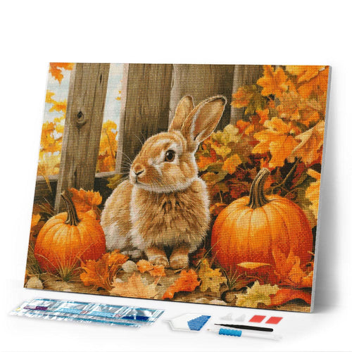 Diamond Painting - Bunny and Pumpkins