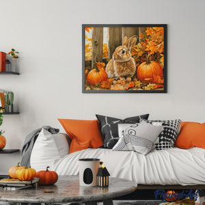 Diamond Painting - Bunny and Pumpkins