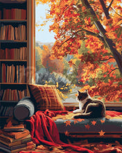 Load image into Gallery viewer, Diamond Painting - Cat&#39;s Fall View