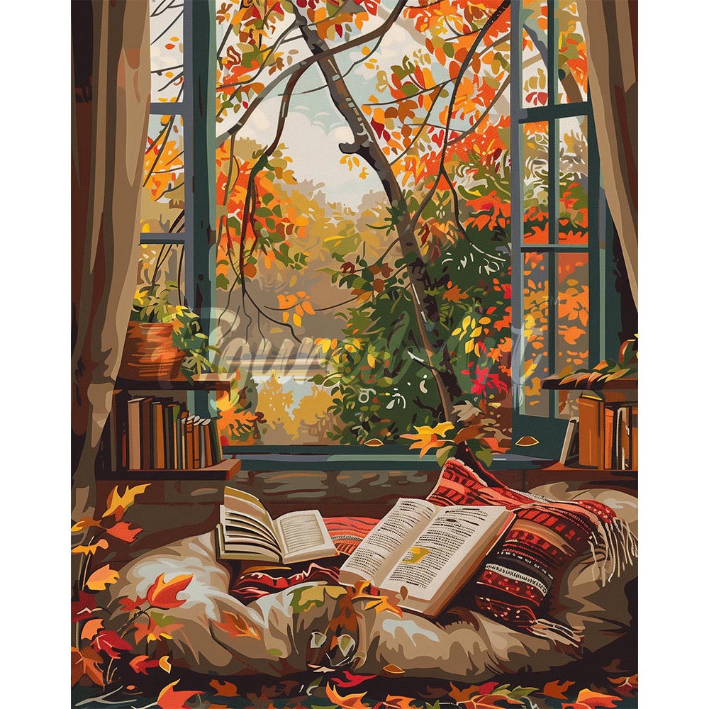 Diamond Painting - Cozy Fall Reading – Figured'Art
