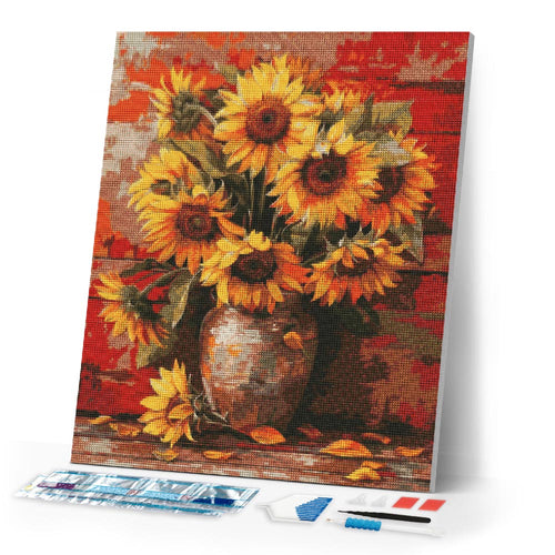 Diamond Painting - Sunflowers in Fall Vase