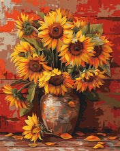 Load image into Gallery viewer, Diamond Painting - Sunflowers in Fall Vase