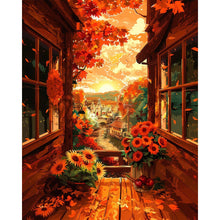 Load image into Gallery viewer, Diamond Painting - Fall Balcony View