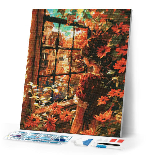 Diamond Painting - Window View of Fall