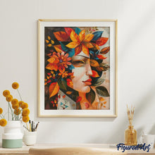 Load image into Gallery viewer, Diamond Painting - Picasso-Inspired Fall Leaf Mask