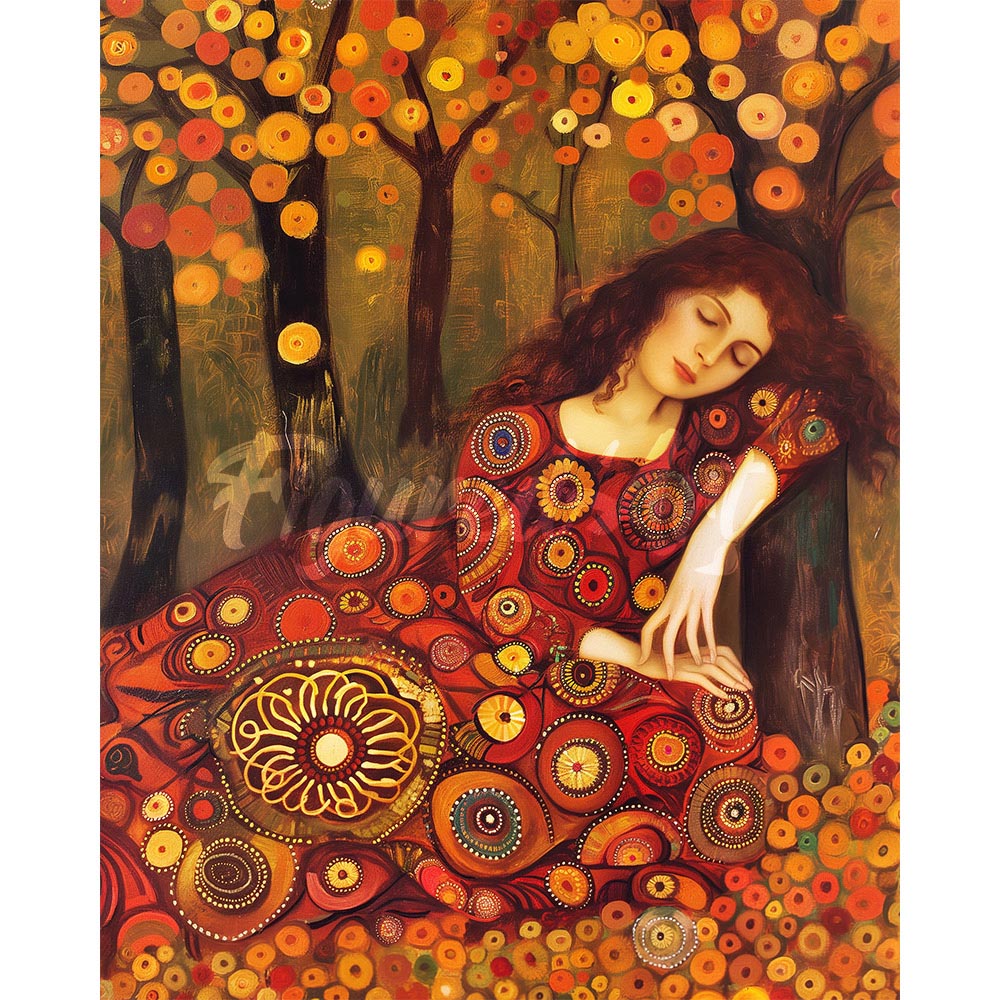 Diamond Painting - Klimt-Inspired Fall Lady