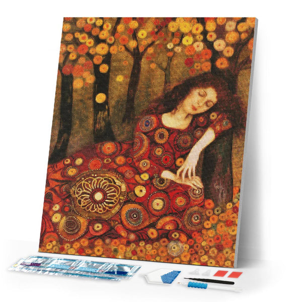 Diamond Painting - Klimt-Inspired Fall Lady