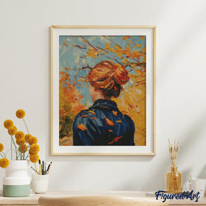 Diamond Painting - Van Gogh-Inspired Fall Lady