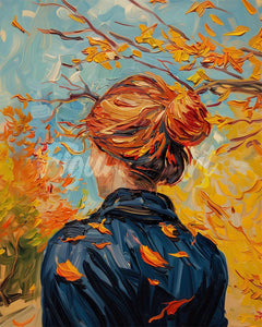 Diamond Painting - Van Gogh-Inspired Fall Lady