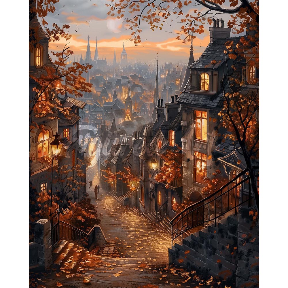 Diamond Painting - Old Town Fall Street
