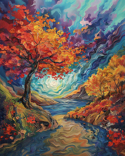 Diamond Painting - Van Gogh-Inspired Surreal Fall