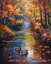 Load image into Gallery viewer, Diamond Painting - Golden Pond in Fall