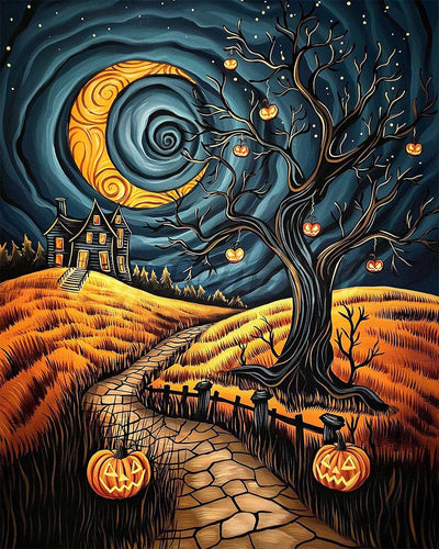 Diamond Painting - Spooky Moonlit Path