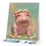 Diamond Painting - Baby Girl Hippo