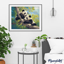 Load image into Gallery viewer, Diamond Painting - Pandas on a Branch