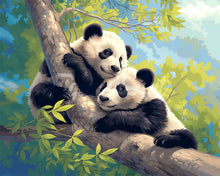 Load image into Gallery viewer, Diamond Painting - Pandas on a Branch