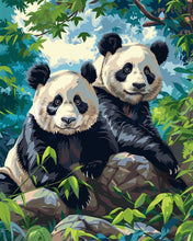 Load image into Gallery viewer, Diamond Painting - Giant Panda Twins