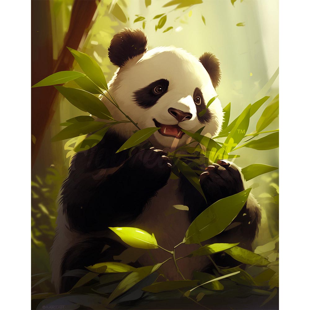 Diamond Painting - Panda Munching