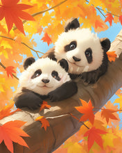 Load image into Gallery viewer, Diamond Painting - Panda Cubs in the Fall