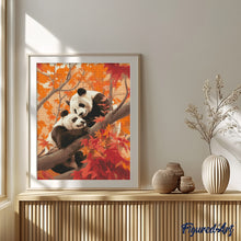 Load image into Gallery viewer, Diamond Painting - Panda Twins in the Fall