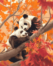 Load image into Gallery viewer, Diamond Painting - Panda Twins in the Fall