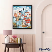 Load image into Gallery viewer, Diamond Painting - Blue Enchanted Village