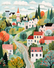 Load image into Gallery viewer, Diamond Painting - Green Enchanted Village