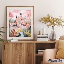 Load image into Gallery viewer, Diamond Painting - Pink Enchanted Village