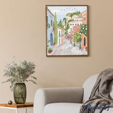 Load image into Gallery viewer, Diamond Painting - Pastel Hillside Town
