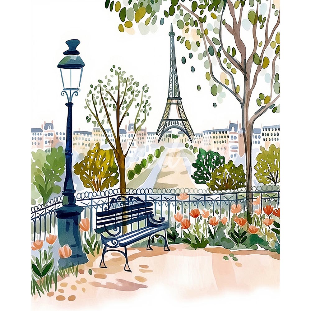 Diamond Painting - Watercolor Paris Garden