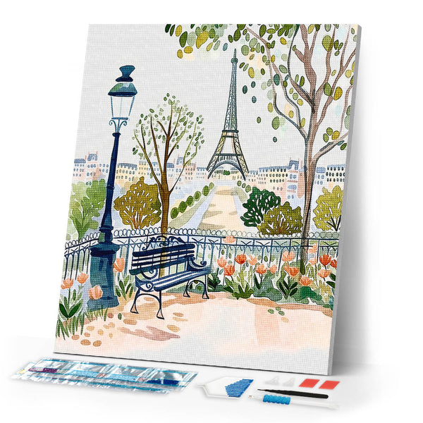 Diamond Painting - Watercolor Paris Garden