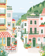 Load image into Gallery viewer, Diamond Painting - Pastel Seaside Town
