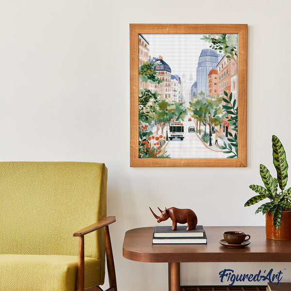 Diamond Painting - Watercolor City Boulevard