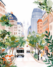 Load image into Gallery viewer, Diamond Painting - Watercolor City Boulevard