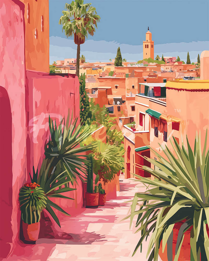 Diamond Painting - Moroccan City View