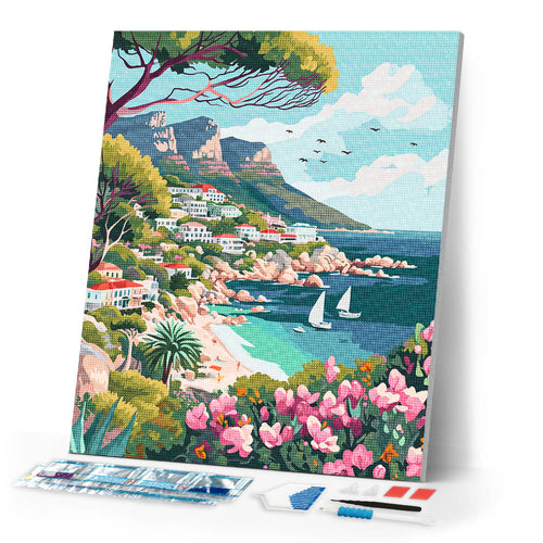 Diamond Painting - Coastal City in Spring