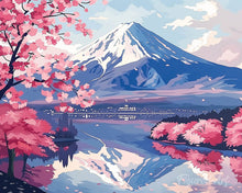 Load image into Gallery viewer, Diamond Painting - Mount Fuji and Sakura Lake