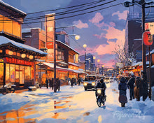 Load image into Gallery viewer, Diamond Painting - Retro Japan Winter Street